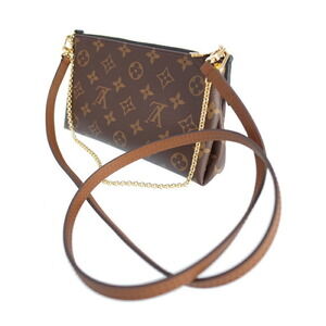 Louis Vuitton Pallas Bag Brown Leather Clutch Monogram